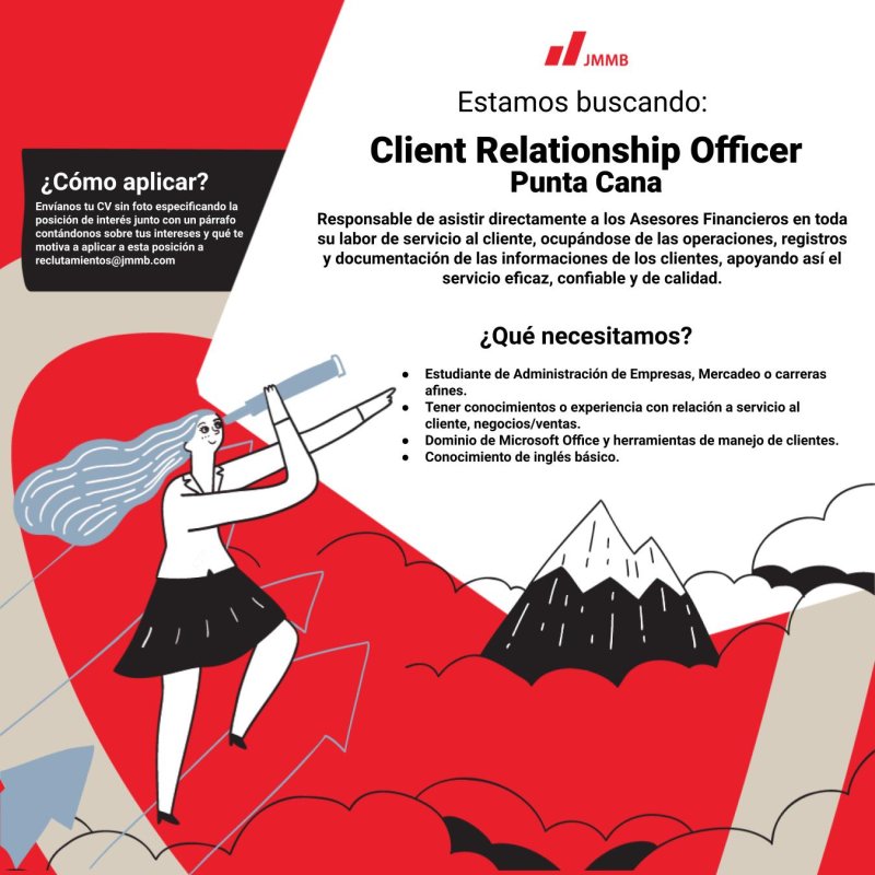 Client relationship officer punta cana